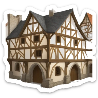 medieval town hall sticker