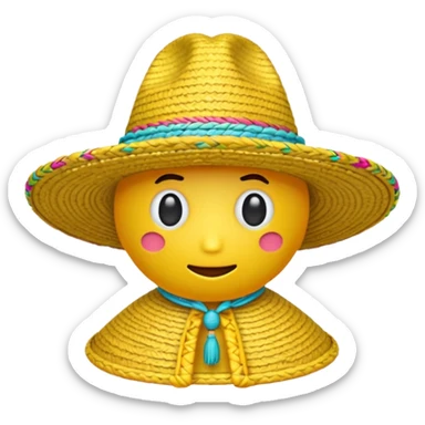 emoji de sombrero sticker