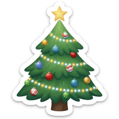 christmas tree sticker