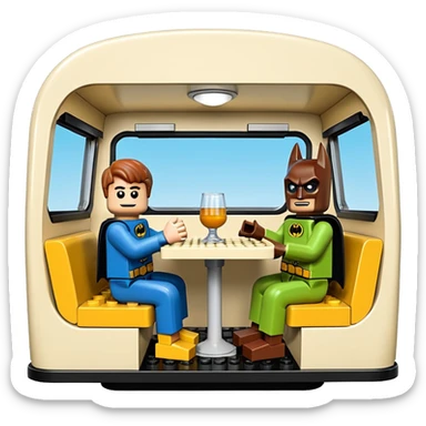 Lego Batman and Scooby 1965 caravan  sticker