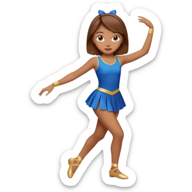 A preppy girl with brown hair and she is a Dancer sticker
