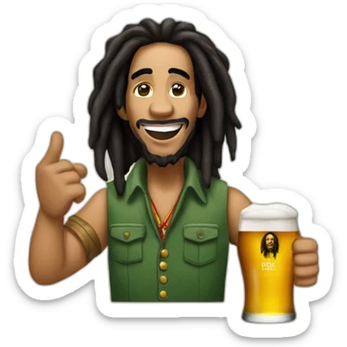 Bob-Marley-beer sticker