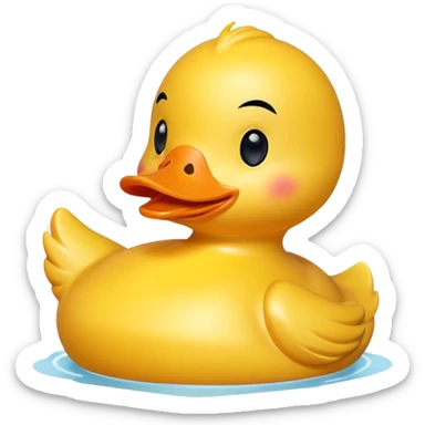 Rubber duck winking  sticker