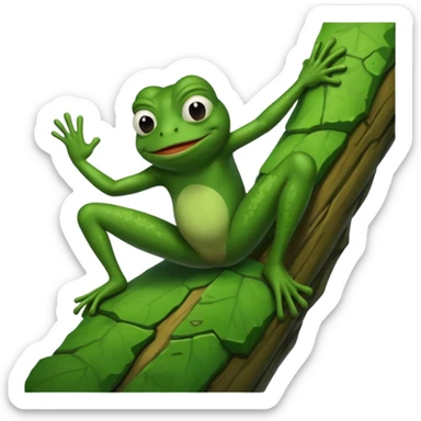 pepe the frog climb sticker