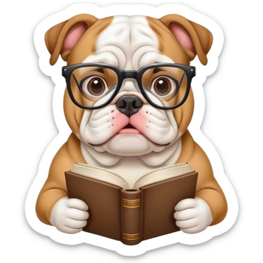 bulldog ingles adult bookseller sticker