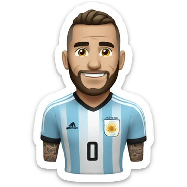 emoji nicolas otamendi, argentina football player sticker