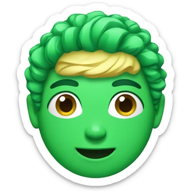 green hair gel sticker