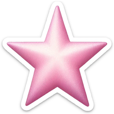 pale pink star sparkle sticker