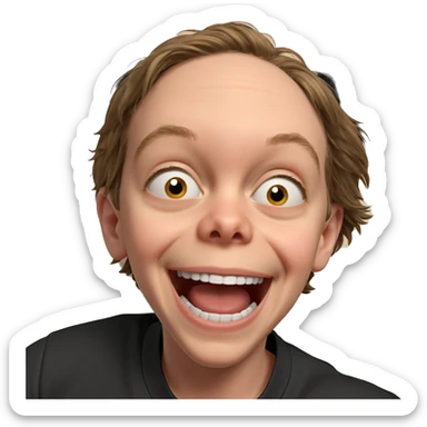 smiling portrait of a boy sticker