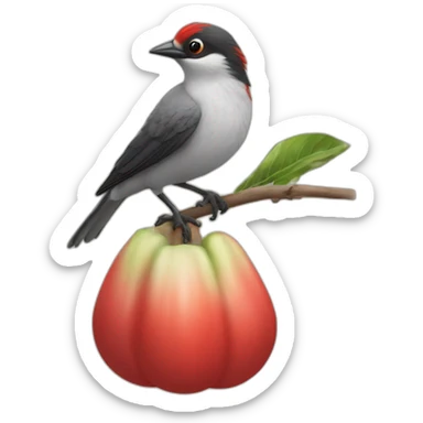 Pichón de paloma con el pico rojo sticker