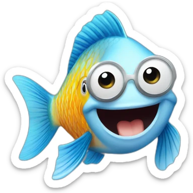 a fish doing the gangnam style sticker