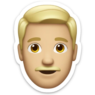man with blonde hair and a goatee sticker
