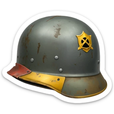 military simple helmet world war times  sticker