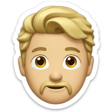 white man with man bun and beard with t shirt sticker