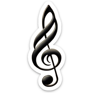 Cinematic Realistic Music Notes, crisp black ink on vintage sheet music, slightly curled edges, soft candlelight casting subtle shadows, glowing with an artistic and nostalgic charm. sticker