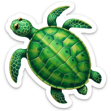 turtle overhead perspective sticker