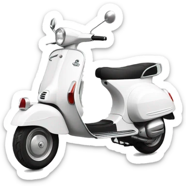 vespa white sticker