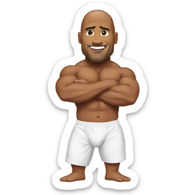 Dwayne Johnson in a diaper sticker
