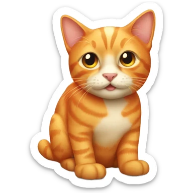 Orange cat sticker