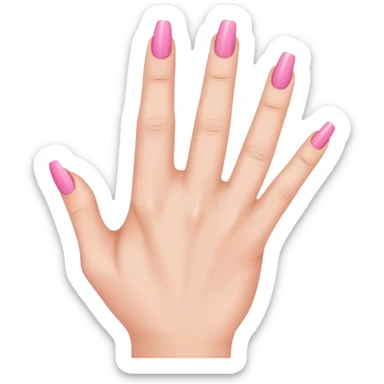 pink nailed middle finger sticker