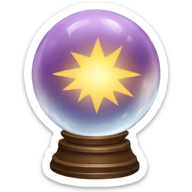 Crystal ball sticker