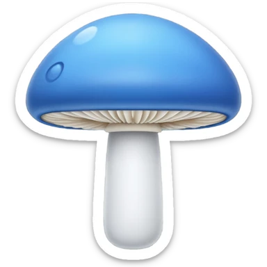 pretty blue mushroom sticker