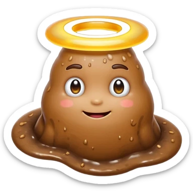 Poop with a halo sticker