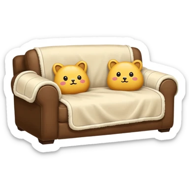 cozy blanket couch fort sticker
