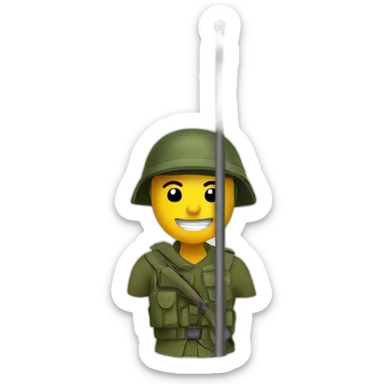 cambodgian flag with a soldier sticker