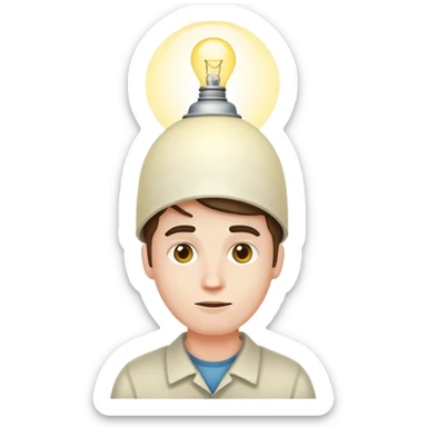 programmer with lamp on a head sticker