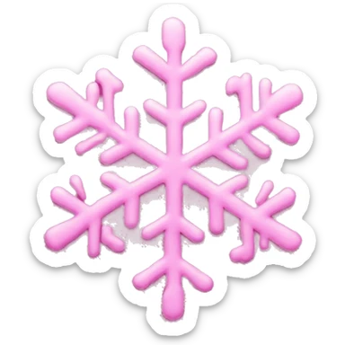 Pink snowflake sticker