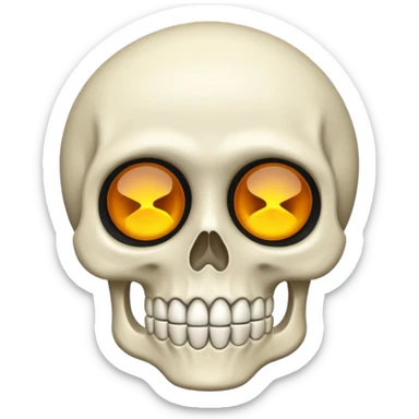 🤯 I want this emoji the exact same but with a squelette  sticker