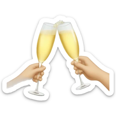 Cheers with  Champagne sticker