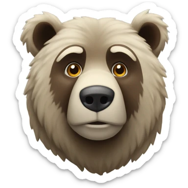 Un orso che abbracia un ragnio sticker