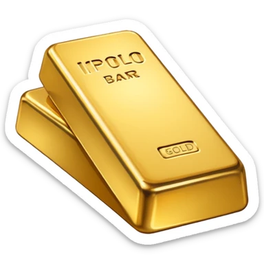 Emote of gold bar for WhatsApp sticker