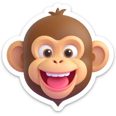 Monkey laugh  sticker