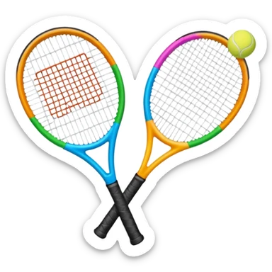 Tennis-Racket with Animals sticker