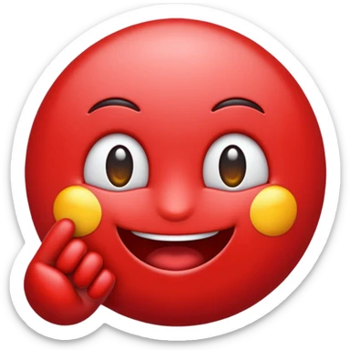 Red mon emoji  sticker