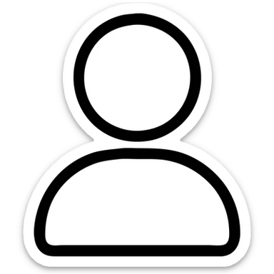 avatar icon, outlined, clean lines, modern icon style sticker