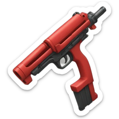 Big red gun sticker