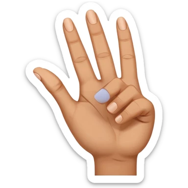 right hand making an 'E' shape, East Side hand sign, clear and expressive, no text sticker