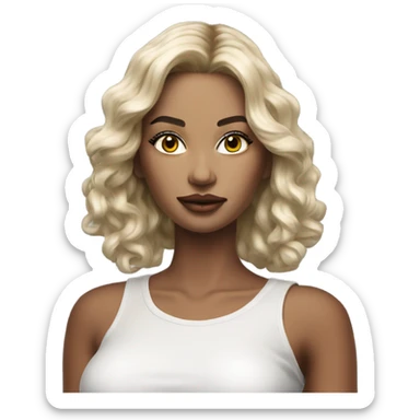 Hyper Realistic beautiful high fashion model  sticker