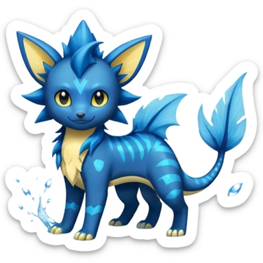 Luxray-Vaporeon-Dewott-fusion sticker