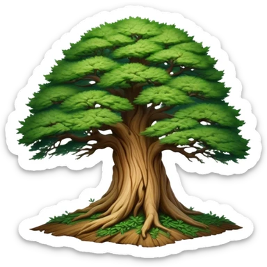 Cinematic Realistic depiction of a majestic Lebanese cedar tree, rendered with intricately detailed bark and lush, vibrant foliage, set against a softly lit, ethereal backdrop that emphasizes its national symbolism sticker