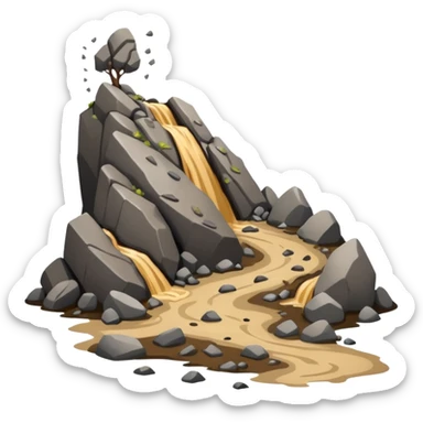 Landslide Pictorial Card sticker