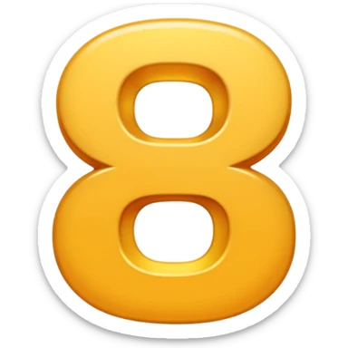 number 5.7 bold clear single number no extra symbols no text sticker