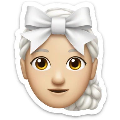 Pretty white bow sticker