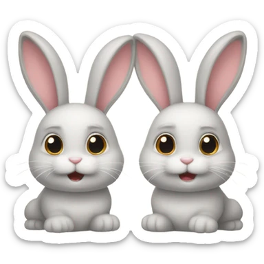 Two bunnies sticker