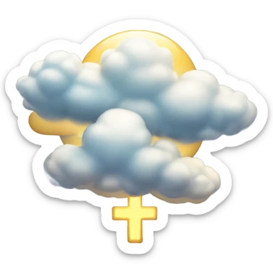 Clouds with a holy shine sticker