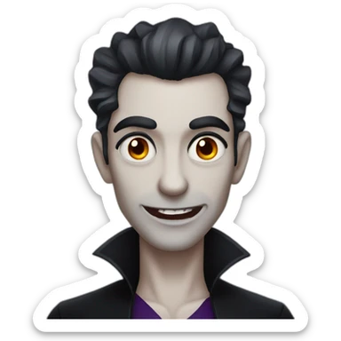 beautiful evil vampire male sticker